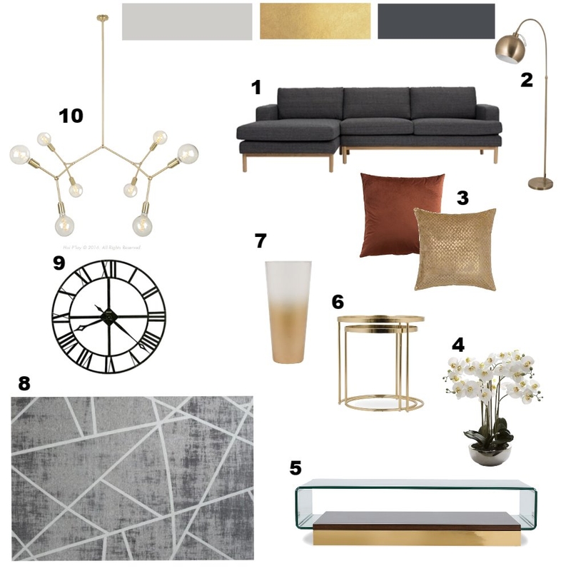 Gold Accent Mood Board by Zamazulu on Style Sourcebook