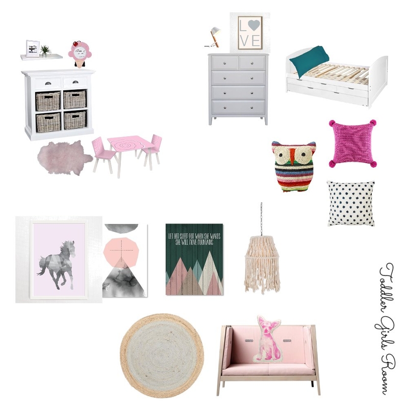 Girls Bedroom (5 yr old) - Raize the Roof Mood Board by Jodie McCaskill Designs on Style Sourcebook