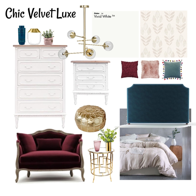 Chic Velvet Luxe Mood Board by rwoodbridge on Style Sourcebook