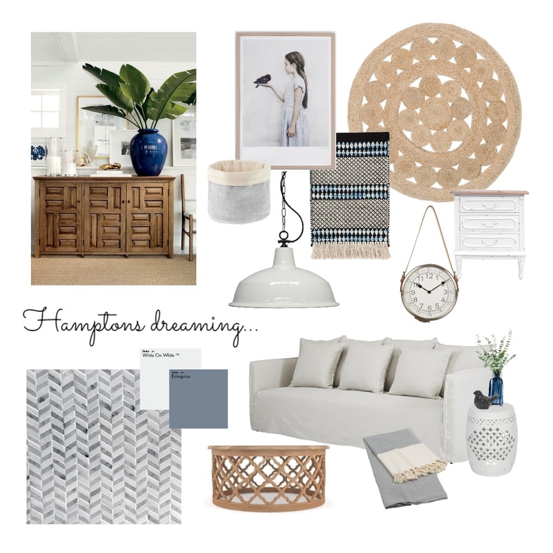 Hamptons Dreaming Mood Board by interiorsbyayla on Style Sourcebook