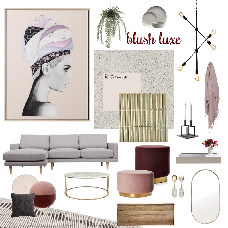 blush luxe Mood Board by Hunter Style Collective on Style Sourcebook