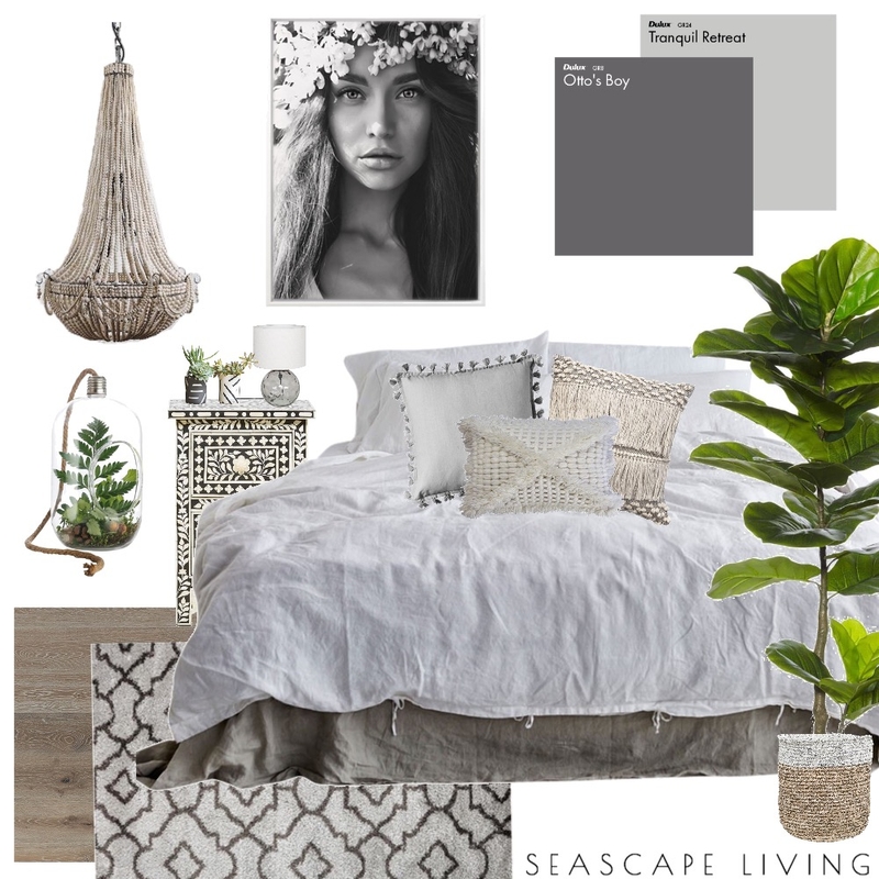 Modern Bohemian Bedroom Mood Board by Seascape Living on Style Sourcebook