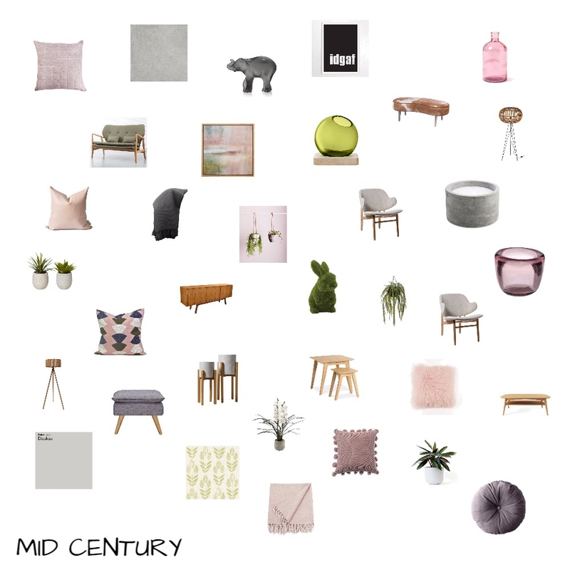 Mid Century Mood Board by Interialyse on Style Sourcebook