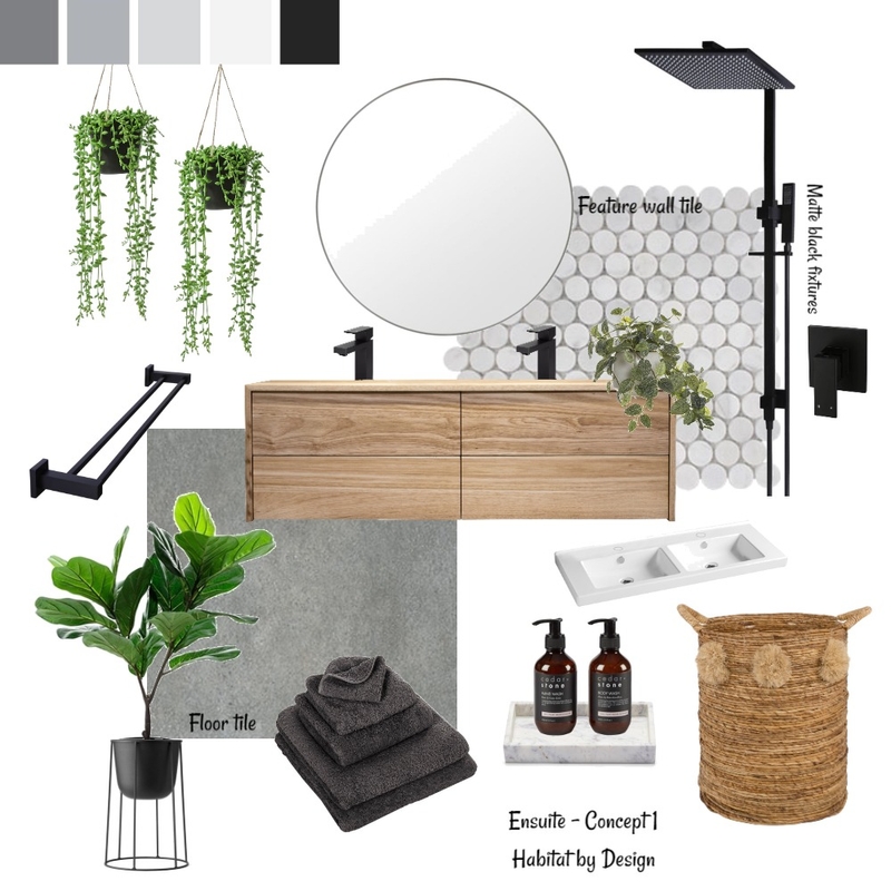 Ensuite Concept 1 Mood Board by Habitat_by_Design on Style Sourcebook