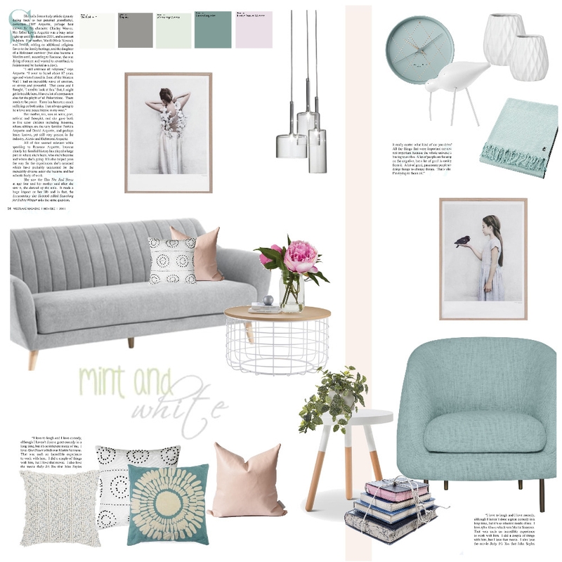 mint and white Mood Board by Magdolna Levai on Style Sourcebook