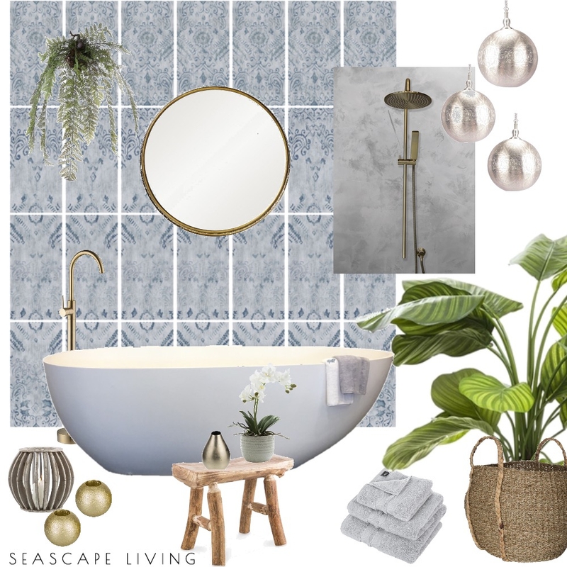 Morrocan Inspired Bathroom Mood Board by Seascape Living on Style Sourcebook