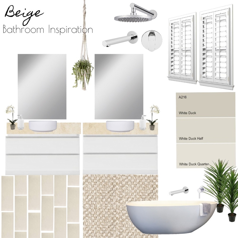 Beige Bathroom Mood Board by Jahleh Bennett on Style Sourcebook