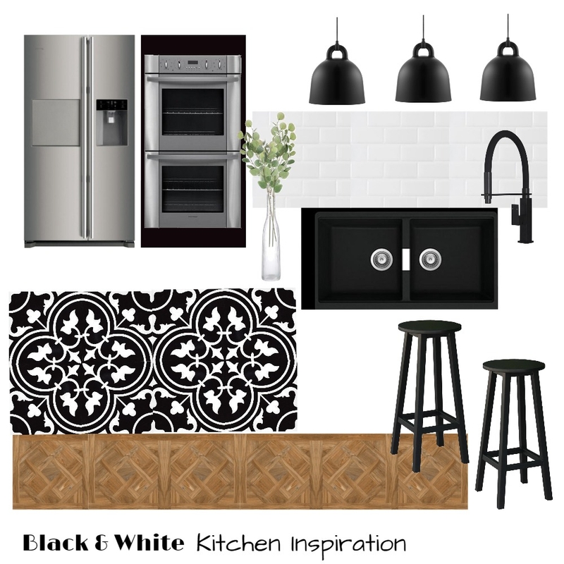 Black &amp;White Kitchen Mood Board by Jahleh Bennett on Style Sourcebook
