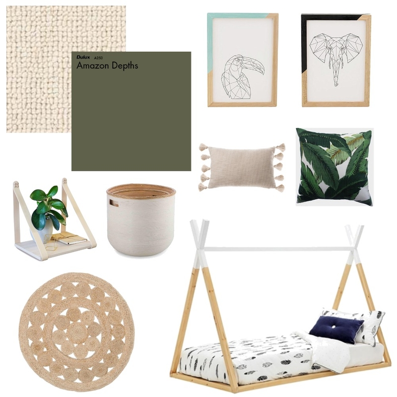 Childrens Jungle Bedroom Mood Board by interiorsbyrae on Style Sourcebook
