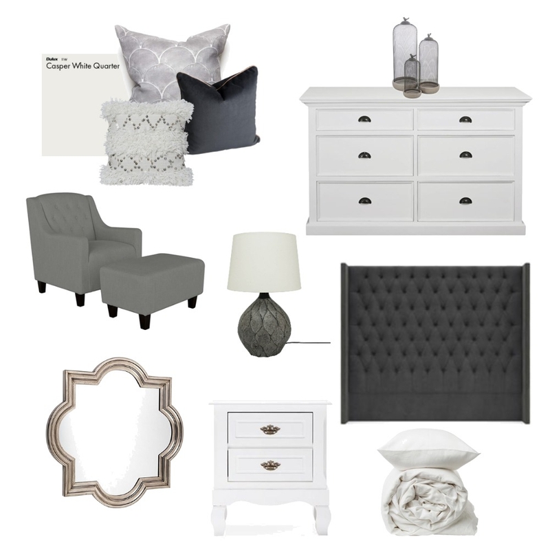Grey Bedroom Mood Board by Meyer Studio Designs on Style Sourcebook