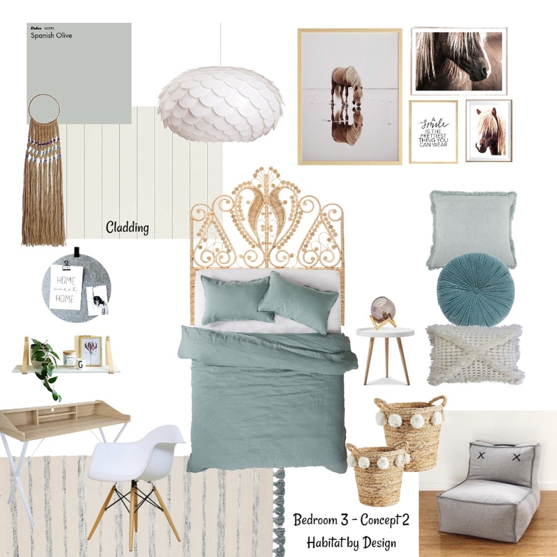 Bedroom 3 Concept 2 Mood Board by Habitat_by_Design on Style Sourcebook