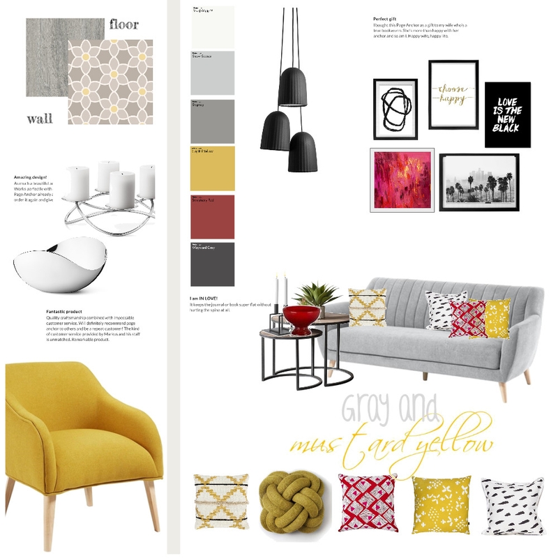 gray and mustard yellow Mood Board by Magdolna Levai on Style Sourcebook