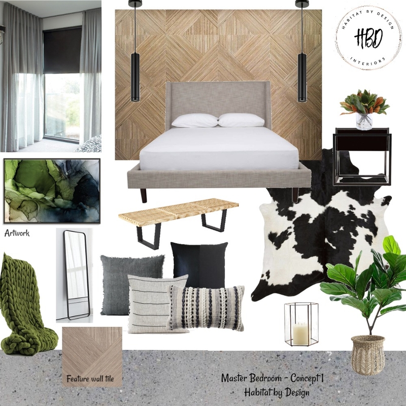 Master Bedroom Concept 1 Mood Board by Habitat_by_Design on Style Sourcebook