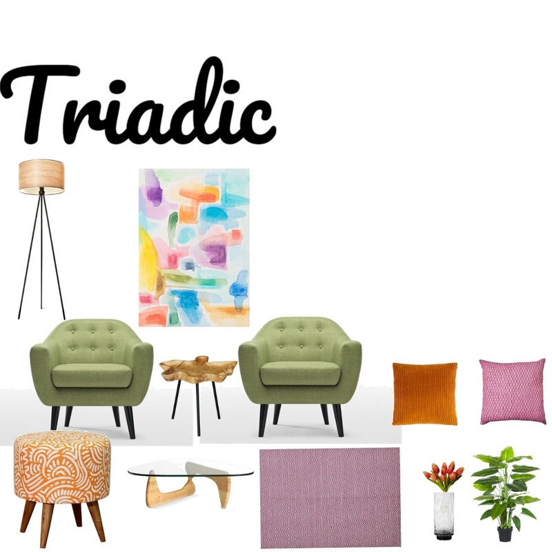 Triadic Scheme Mood Board by wlore on Style Sourcebook