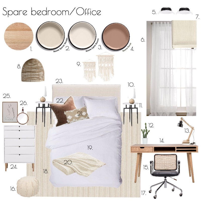 Spare bedroom/Office Mood Board by ChampagneAndCoconuts on Style Sourcebook