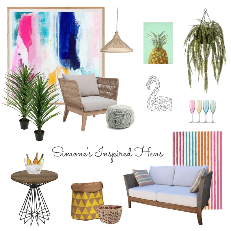 Simone's Inspired Hens Mood Board by Kim.barr on Style Sourcebook