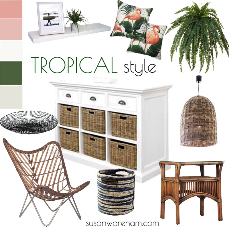 Tropical style Mood Board by www.susanwareham.com on Style Sourcebook