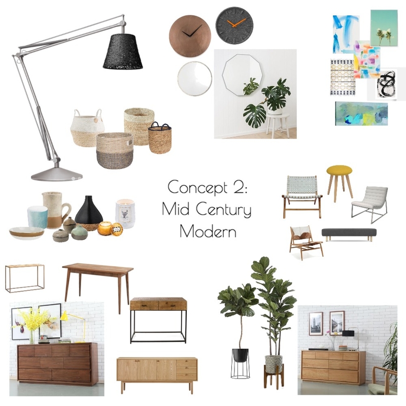 Concept 2: Mid Century Modern Mood Board by Jess_Sabharwal on Style Sourcebook