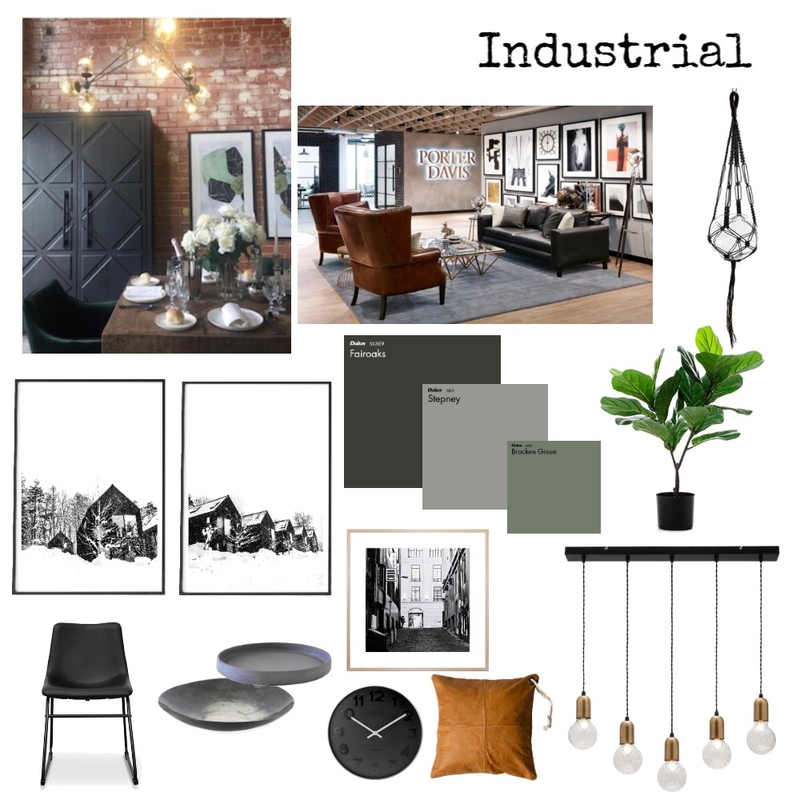Industrial Mood Board by Elise on Style Sourcebook