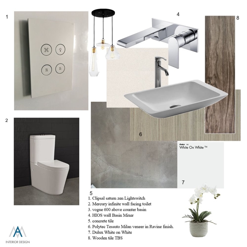 Bathroom Pallet Mood Board by AM Interior Design on Style Sourcebook