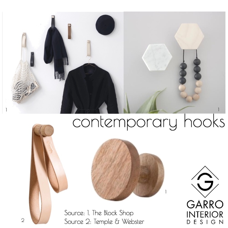 Contemporary Hooks Mood Board by Garro Interior Design on Style Sourcebook