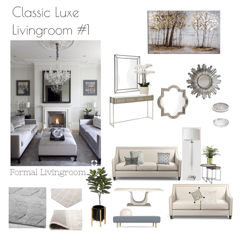 Classic Luxe living Mood Board by Flyingmouse inc on Style Sourcebook