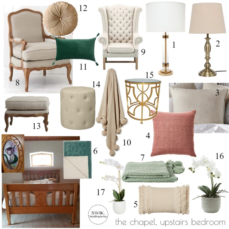 TC U/Stairs Bedroom Proposal Mood Board by Libby Edwards on Style Sourcebook