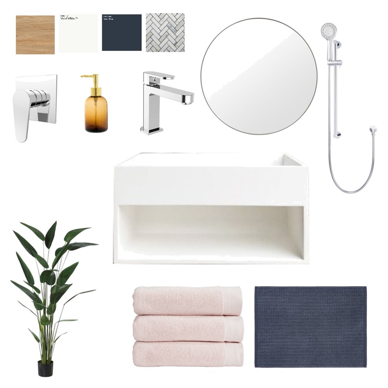 Ensuite Chrome Manutahi Mood Board by denanabonana on Style Sourcebook