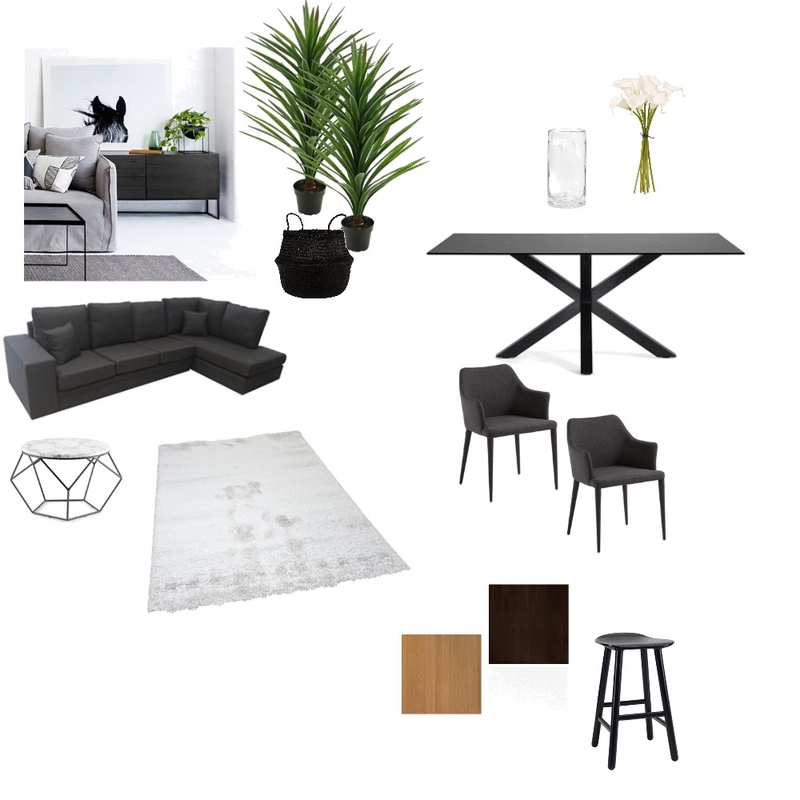 Monochrome Living Mood Board by Jellwood on Style Sourcebook
