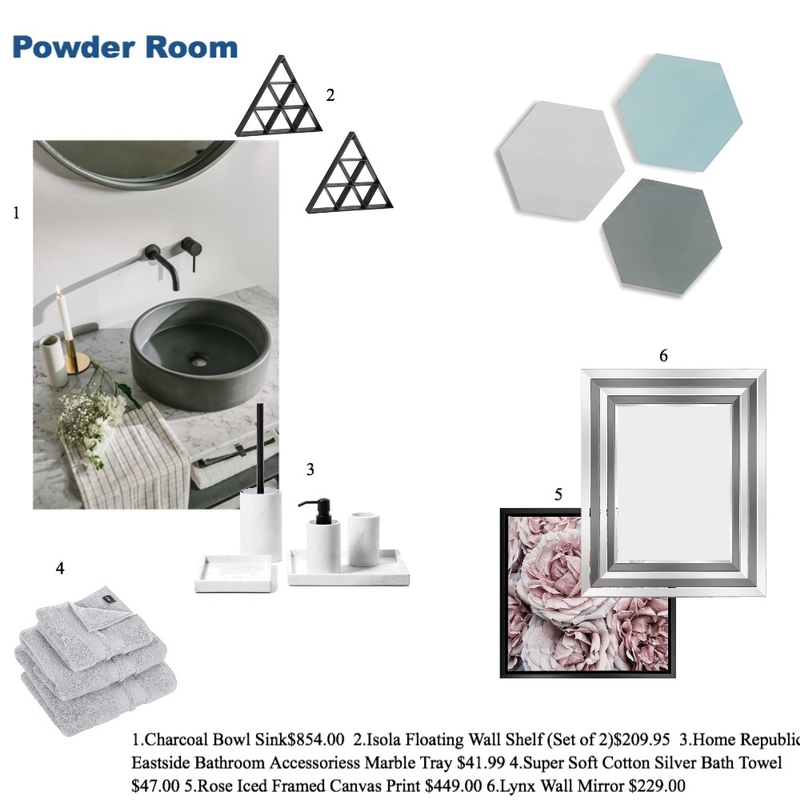 Powder Room Mood Board by Myla Brandt on Style Sourcebook