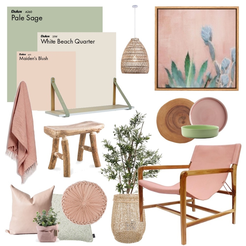 Sage &amp; Blush Mood Board by Thediydecorator on Style Sourcebook