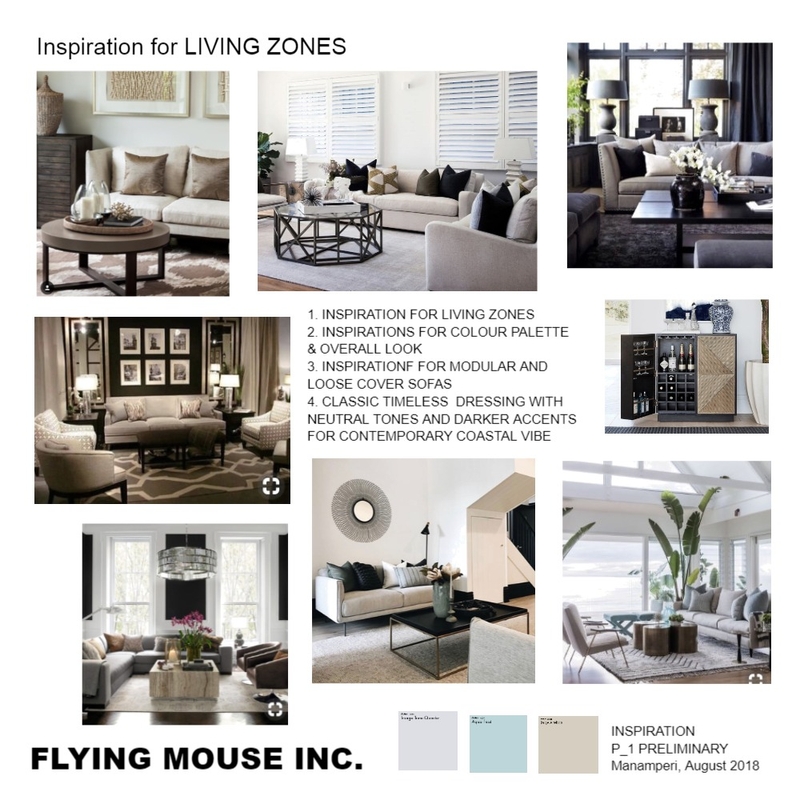 Inspiration for the Living zones Mood Board by Flyingmouse inc on Style Sourcebook