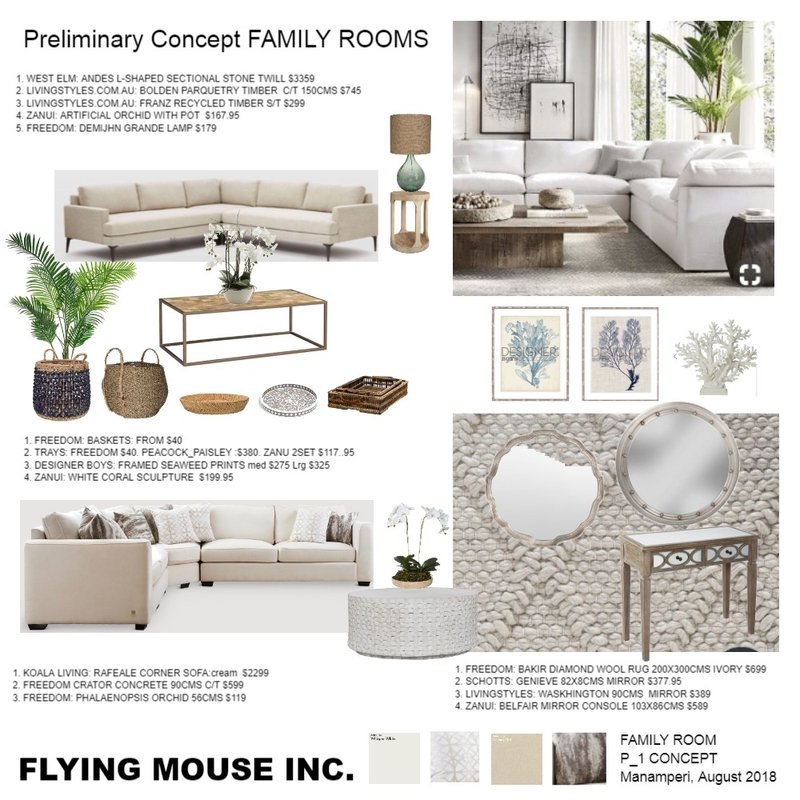 FAMILY ROOM Mood Board by Flyingmouse inc on Style Sourcebook
