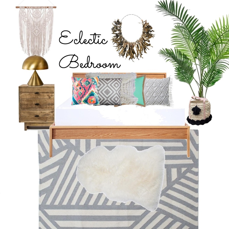 Eclectic Bedroom Mood Board by fakata on Style Sourcebook
