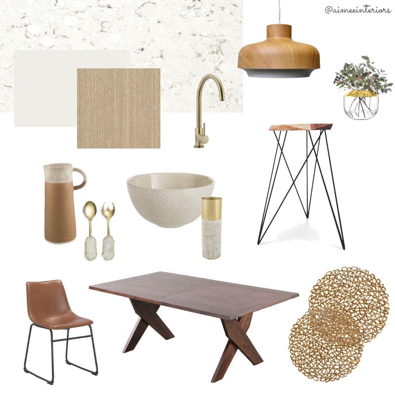 Golden Kitchen Mood Board by Amy Louise Interiors on Style Sourcebook