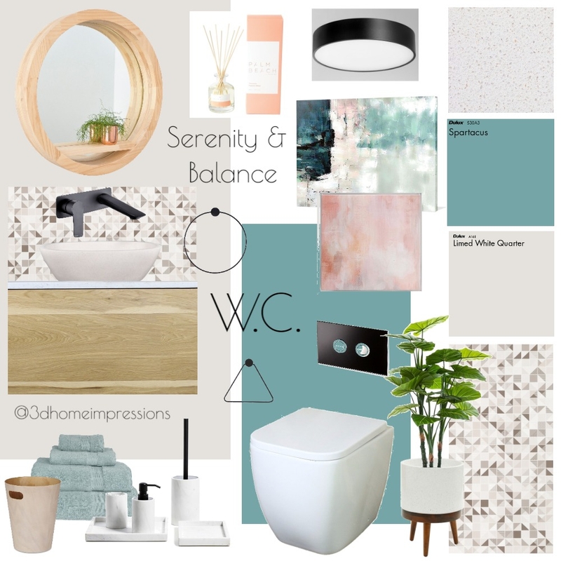 w.c. serenity Mood Board by 3D Home Impressions on Style Sourcebook