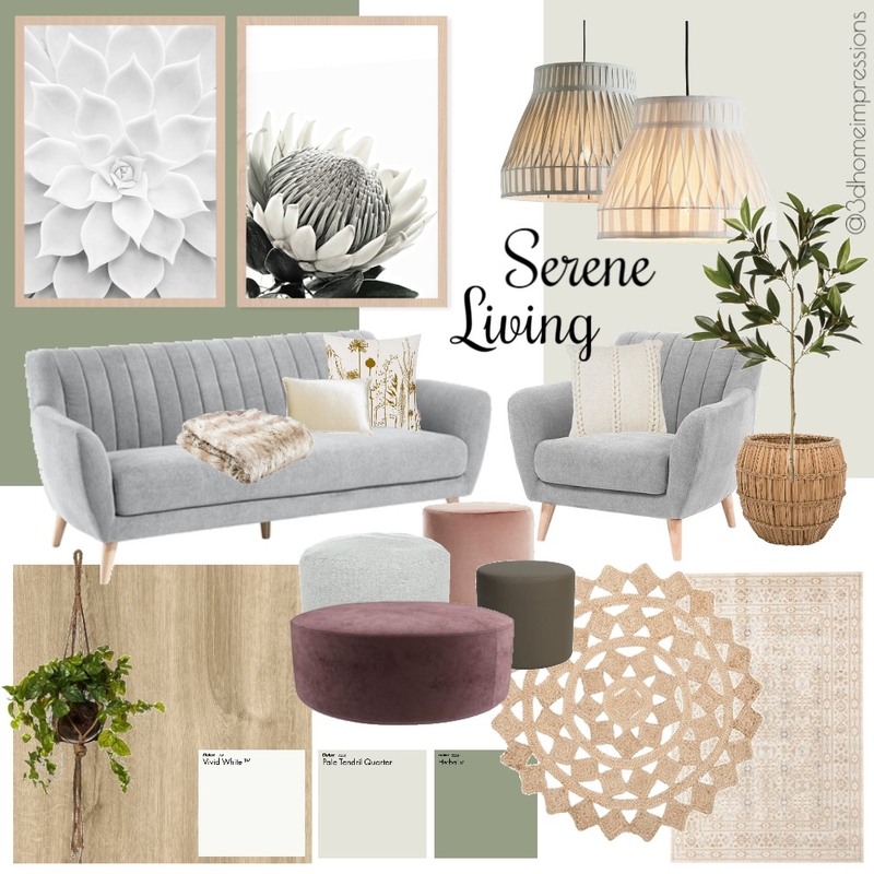 Serene Living Mood Board by 3D Home Impressions on Style Sourcebook