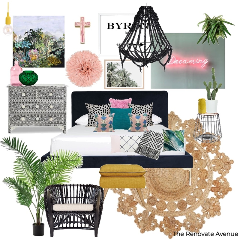 neon bedroom Mood Board by The Renovate Avenue on Style Sourcebook