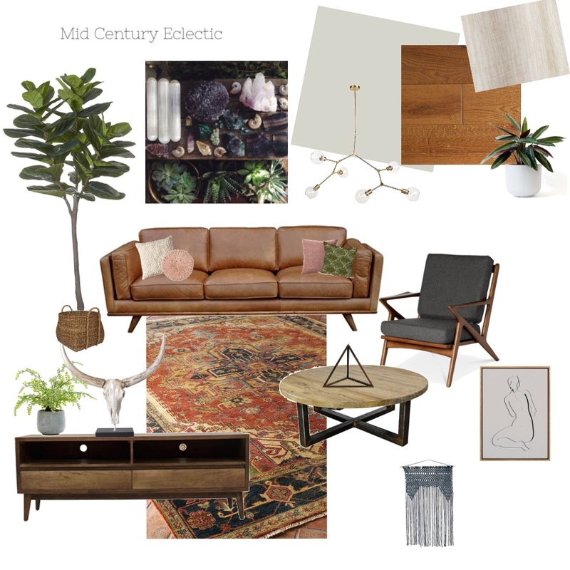Mid Century Living Room Interior Design Mood Board by HannahC - Style ...