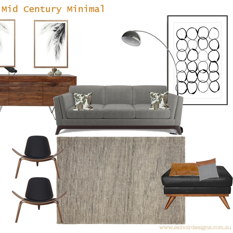 Mid Century Minimal Mood Board by Sel Noir Designs  on Style Sourcebook