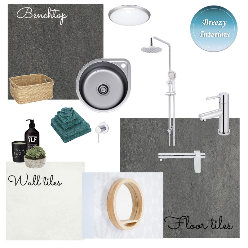 Modern Industrial bathroom Mood Board by Breezy Interiors on Style Sourcebook