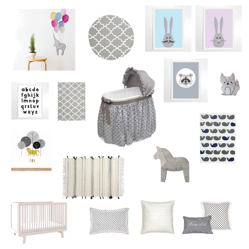 Gray Themed Nursery Mood Board by Raelynne on Style Sourcebook