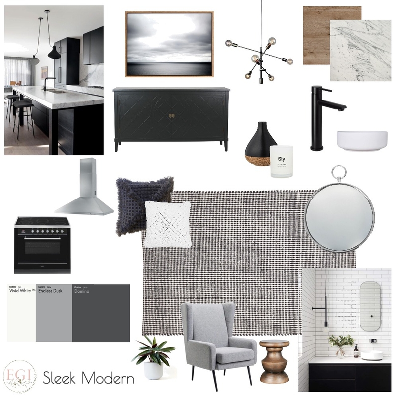 Sleek Modern Mood Board by Eliza Grace Interiors on Style Sourcebook