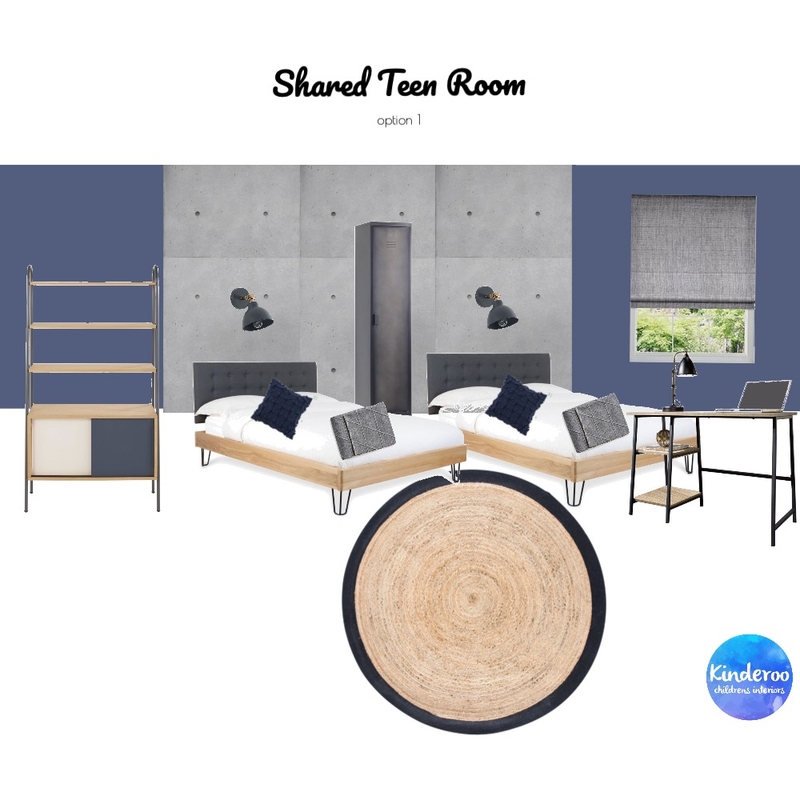 Shared Teen Boy Bedroom Option 1 Mood Board by kinderoo on Style Sourcebook