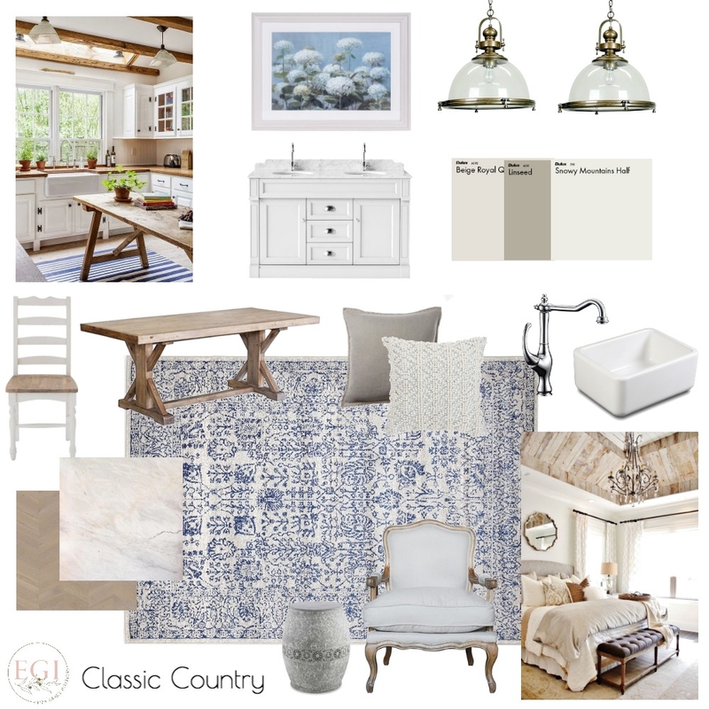 Classic Country Mood Board by Eliza Grace Interiors on Style Sourcebook