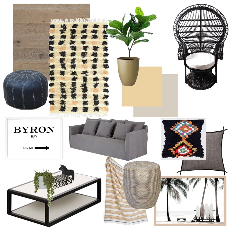 Moroccan Beach Living Mood Board by The Cali Design  on Style Sourcebook
