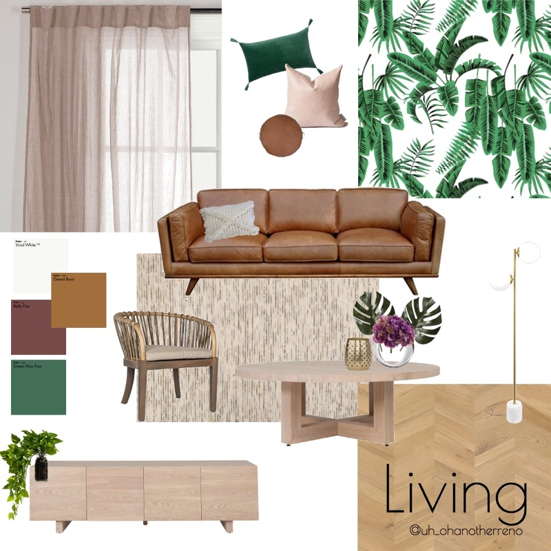 Pink and Timber Living Room Mood Board by AnnabelFoster on Style Sourcebook
