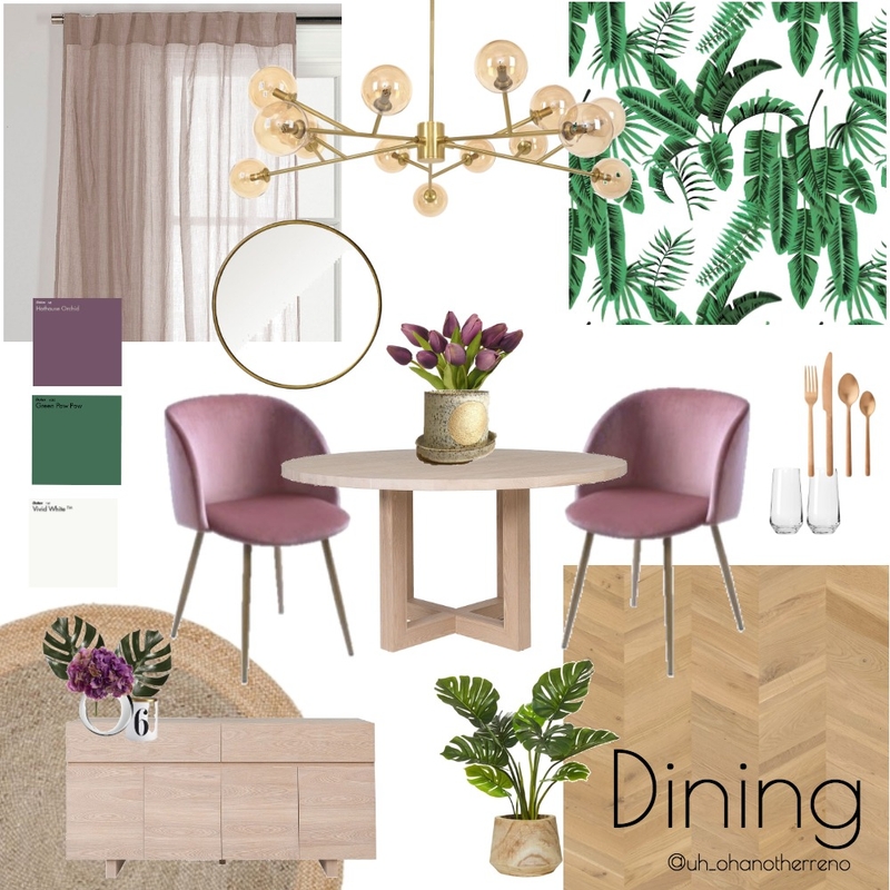 Pink and Timber Dining Room Mood Board by AnnabelFoster on Style Sourcebook