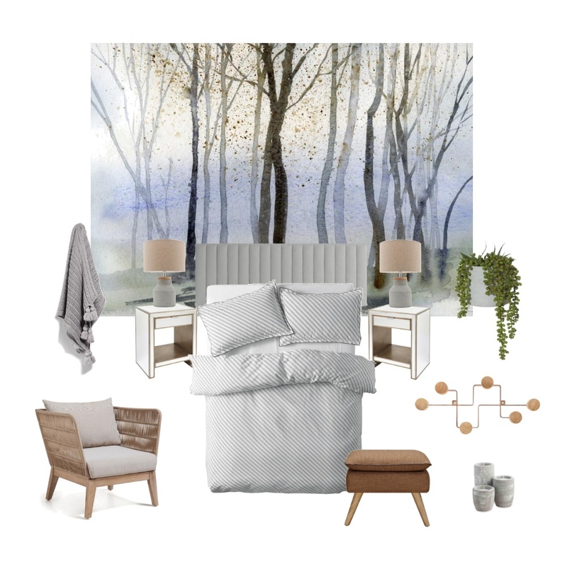 Cool &amp; Calm - Bedroom Mood Board by Wallpaper Trader on Style Sourcebook