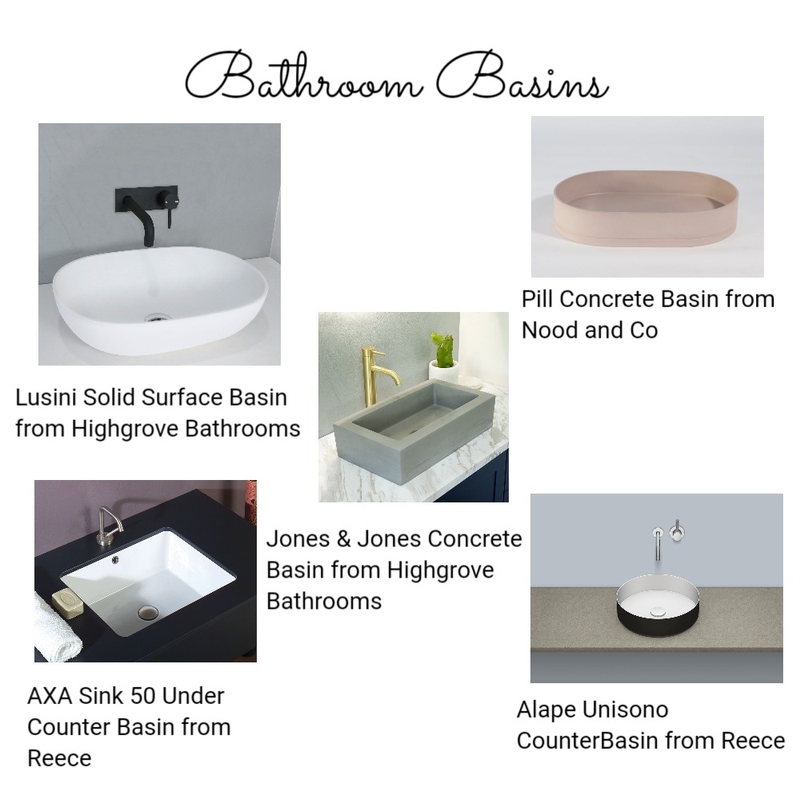 Bathroom basins Mood Board by Hilite Bathrooms on Style Sourcebook